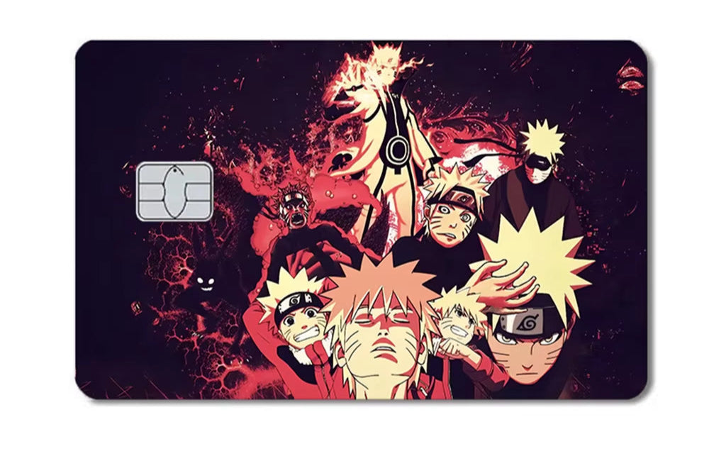 Dragon Ball Naruto One Piece Anmie PVC Sticker Film Skin Cover for Credit Card Debit Bank Card Front