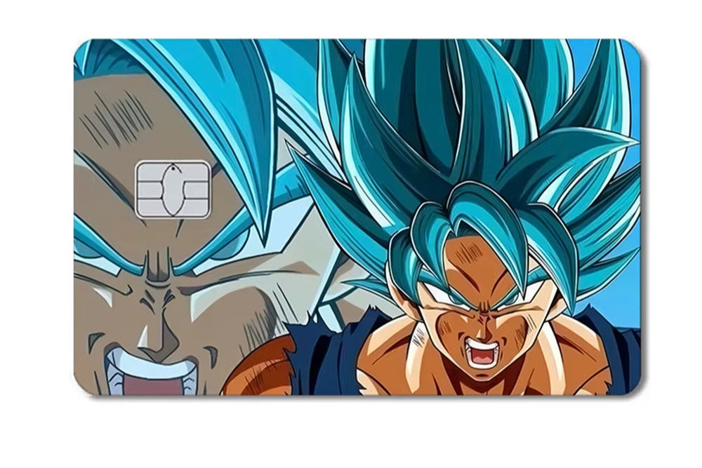 Dragon Ball Naruto One Piece Anmie PVC Sticker Film Skin Cover for Credit Card Debit Bank Card Front