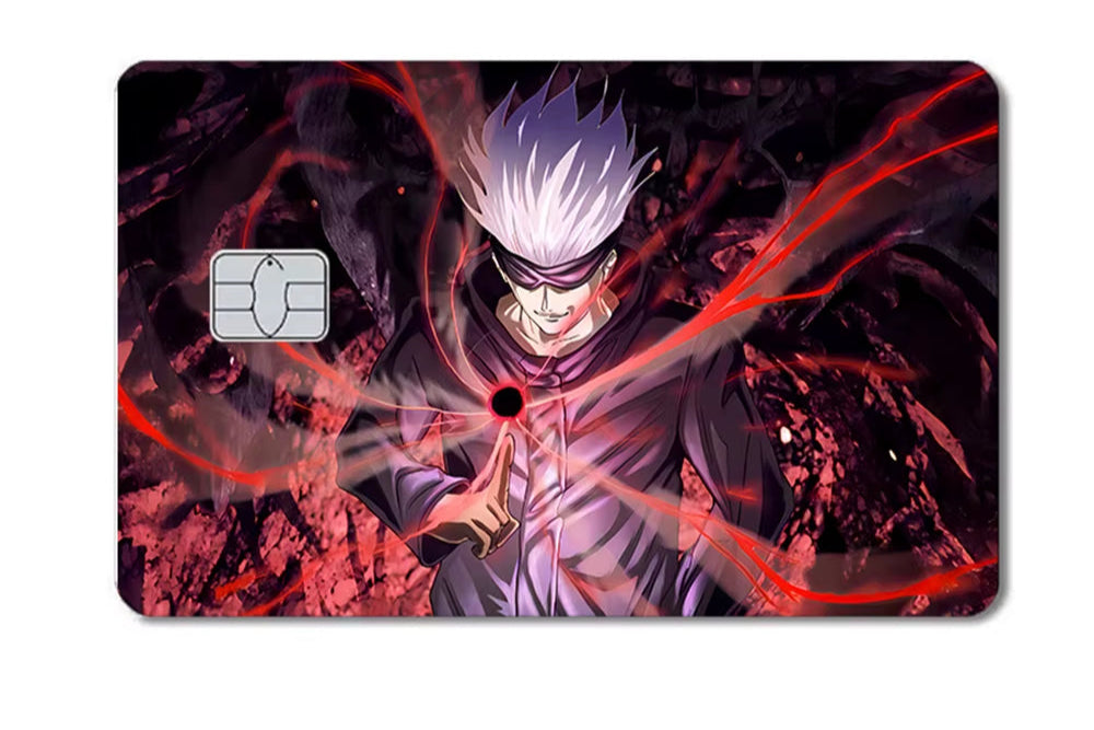 Anime Jujutsu Kaisen Gojo Satoru Itadori Yuji 2.5D HD Matte PVC Sticker Film Tape Skin for Credit Card Debit Card Sticker Gifts