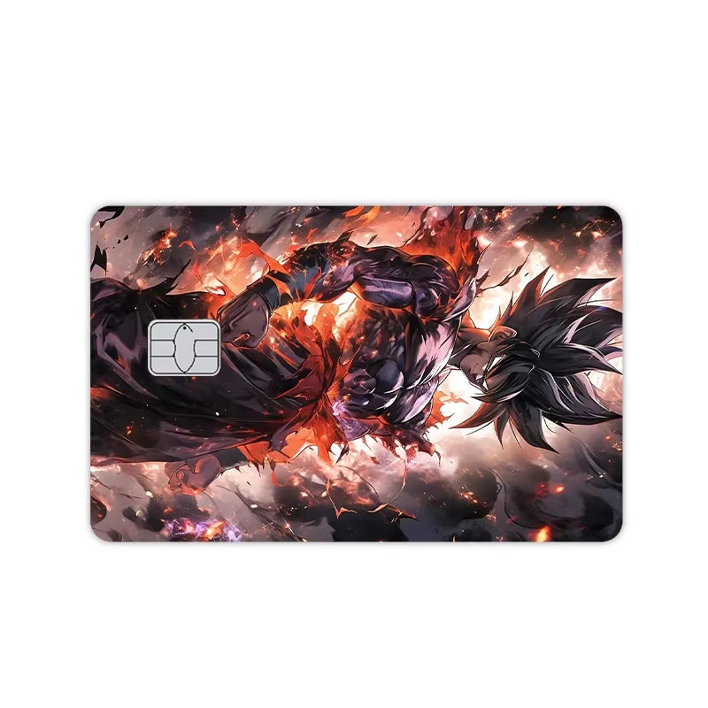 New Glitter Dragon Ball Film Cover Stickers Anime Fashion Figure Pvc Skin Anti-Scratch Credit Bank Debit Bus Visa Card Decor Toy