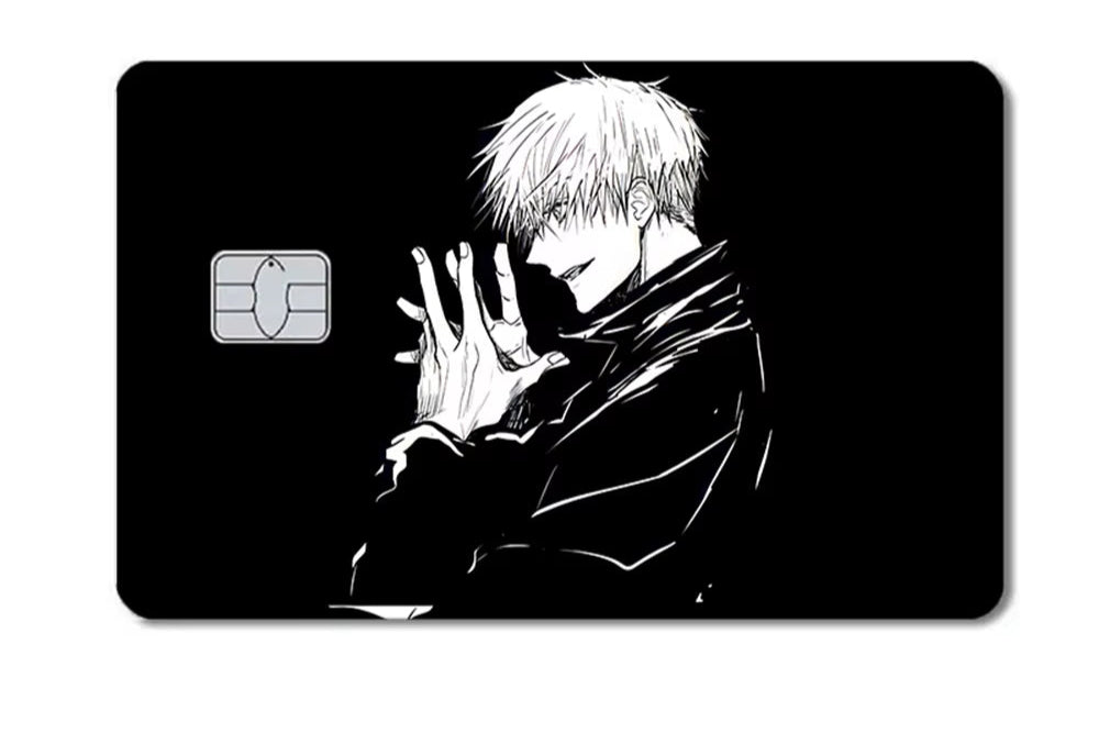 Anime Jujutsu Kaisen Gojo Satoru Itadori Yuji 2.5D HD Matte PVC Sticker Film Tape Skin for Credit Card Debit Card Sticker Gifts