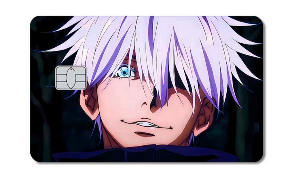 Anime Jujutsu Kaisen Gojo Satoru Itadori Yuji 2.5D HD Matte PVC Sticker Film Tape Skin for Credit Card Debit Card Sticker Gifts