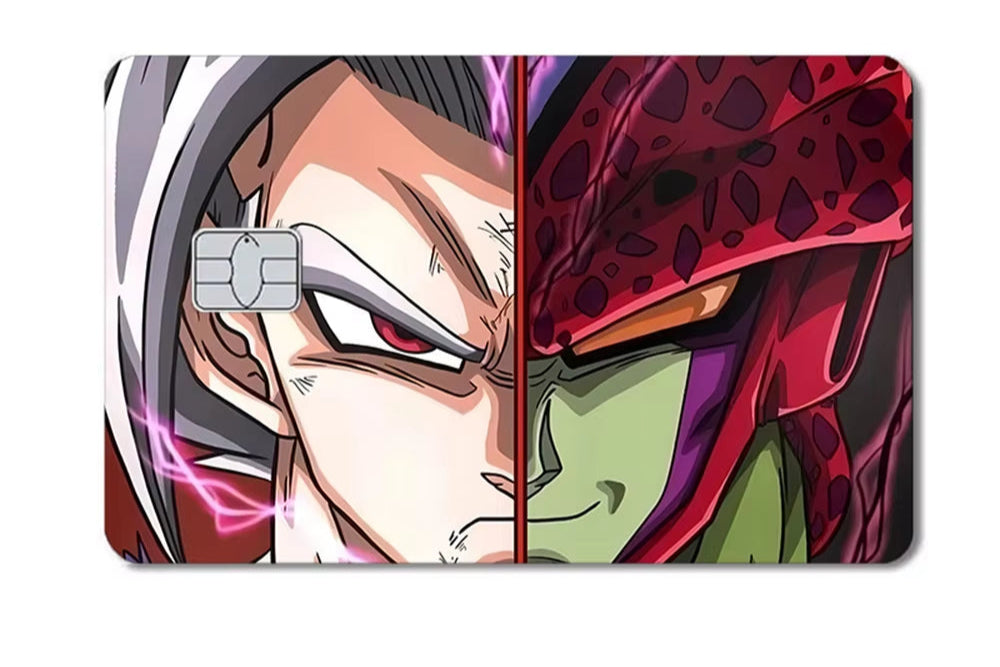 Dragon Ball Naruto One Piece Anmie PVC Sticker Film Skin Cover for Credit Card Debit Bank Card Front