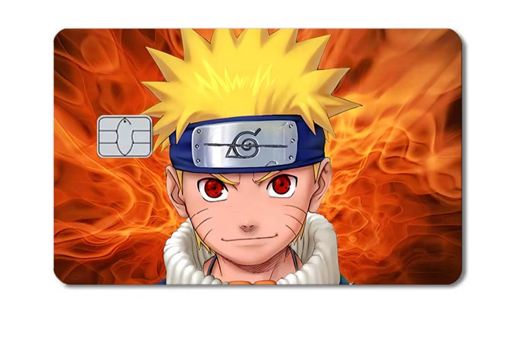 Dragon Ball Naruto One Piece Anmie PVC Sticker Film Skin Cover for Credit Card Debit Bank Card Front