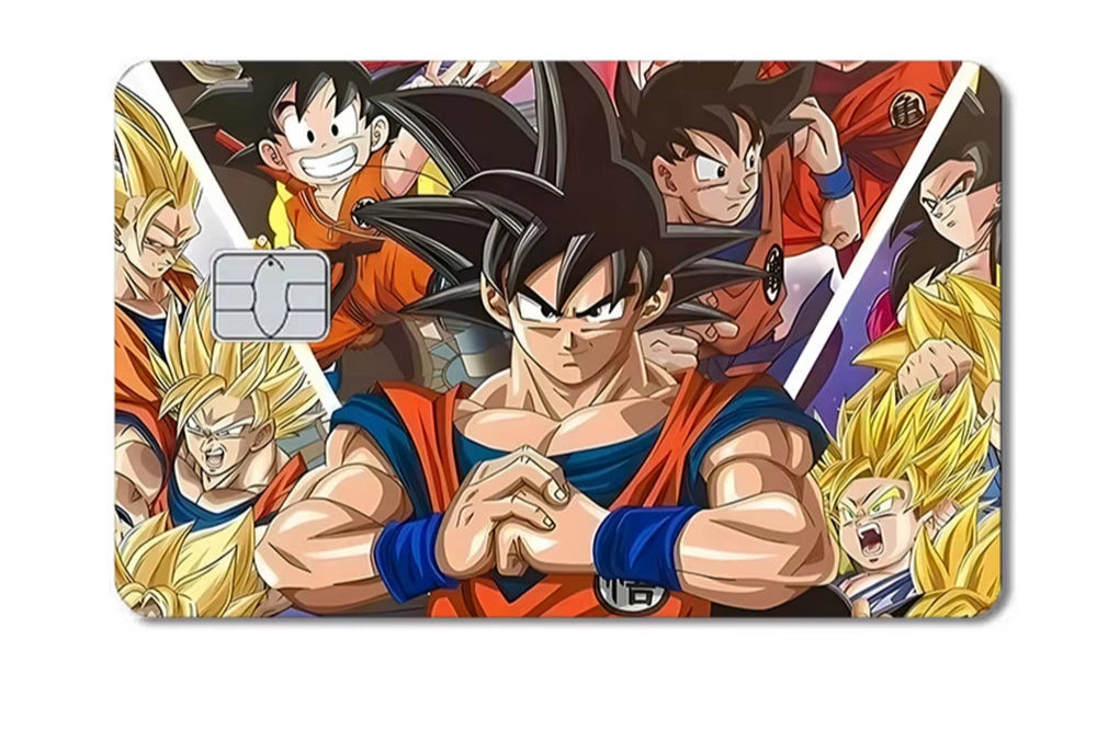 Dragon Ball Naruto One Piece Anmie PVC Sticker Film Skin Cover for Credit Card Debit Bank Card Front