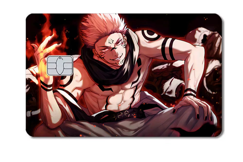 Anime Jujutsu Kaisen Gojo Satoru Itadori Yuji 2.5D HD Matte PVC Sticker Film Tape Skin for Credit Card Debit Card Sticker Gifts