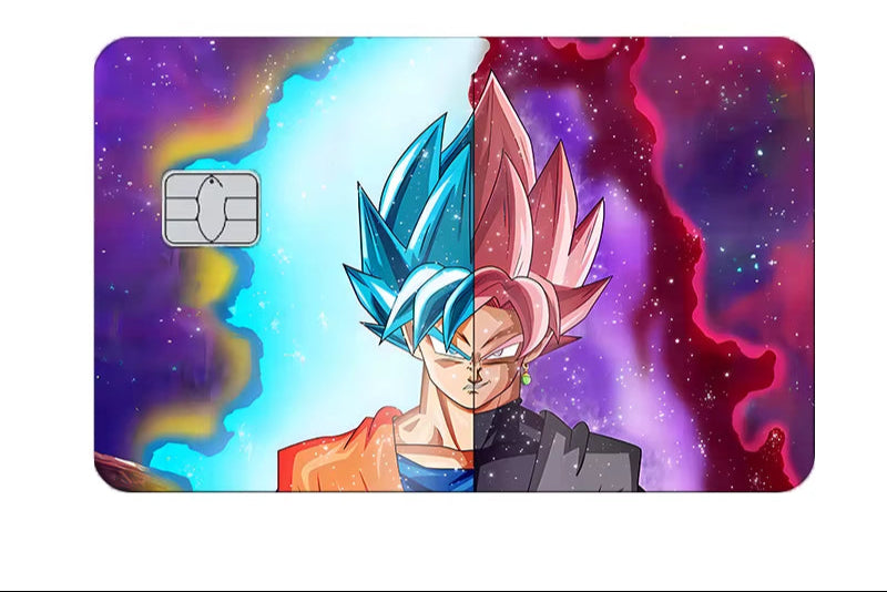 Dragon Ball Naruto One Piece Anmie PVC Sticker Film Skin Cover for Credit Card Debit Bank Card Front
