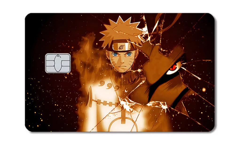 Dragon Ball Naruto One Piece Anmie PVC Sticker Film Skin Cover for Credit Card Debit Bank Card Front
