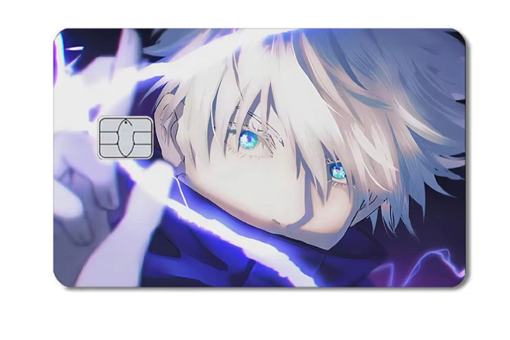 Anime Jujutsu Kaisen Gojo Satoru Itadori Yuji 2.5D HD Matte PVC Sticker Film Tape Skin for Credit Card Debit Card Sticker Gifts