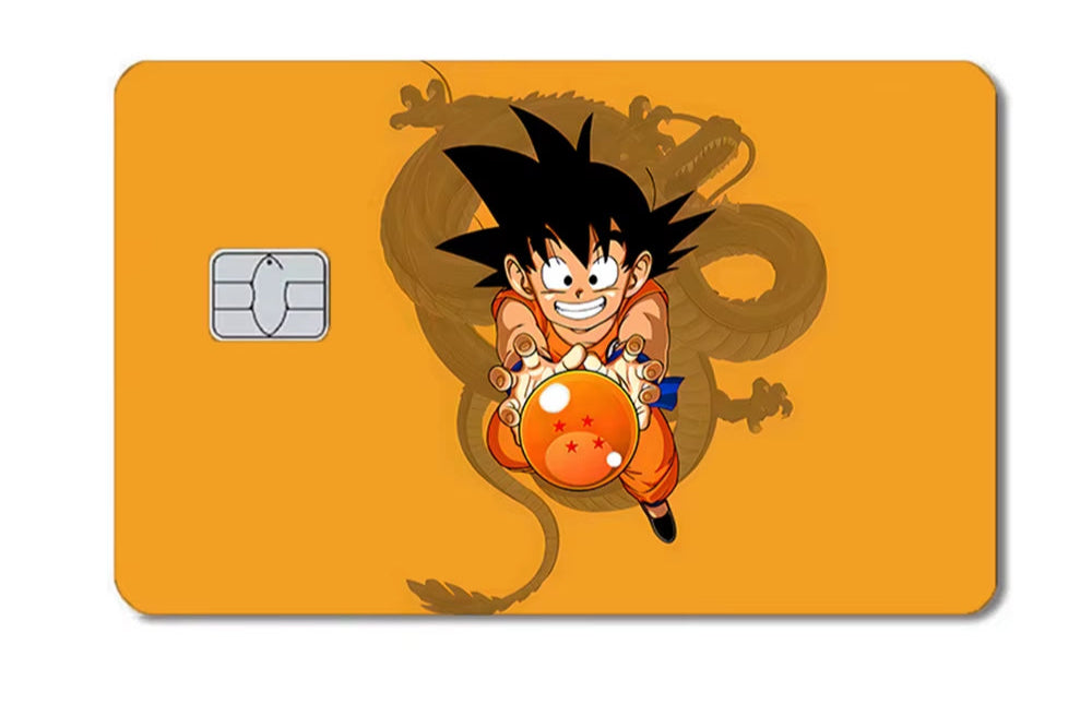 Dragon Ball Naruto One Piece Anmie PVC Sticker Film Skin Cover for Credit Card Debit Bank Card Front