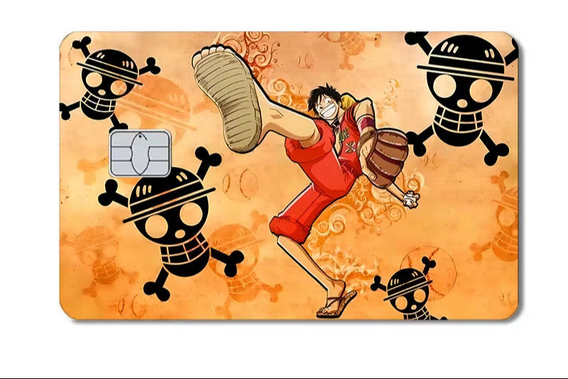 Dragon Ball Naruto One Piece Anmie PVC Sticker Film Skin Cover for Credit Card Debit Bank Card Front