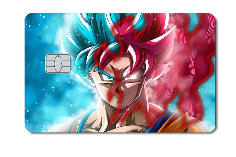 Dragon Ball Naruto One Piece Anmie PVC Sticker Film Skin Cover for Credit Card Debit Bank Card Front