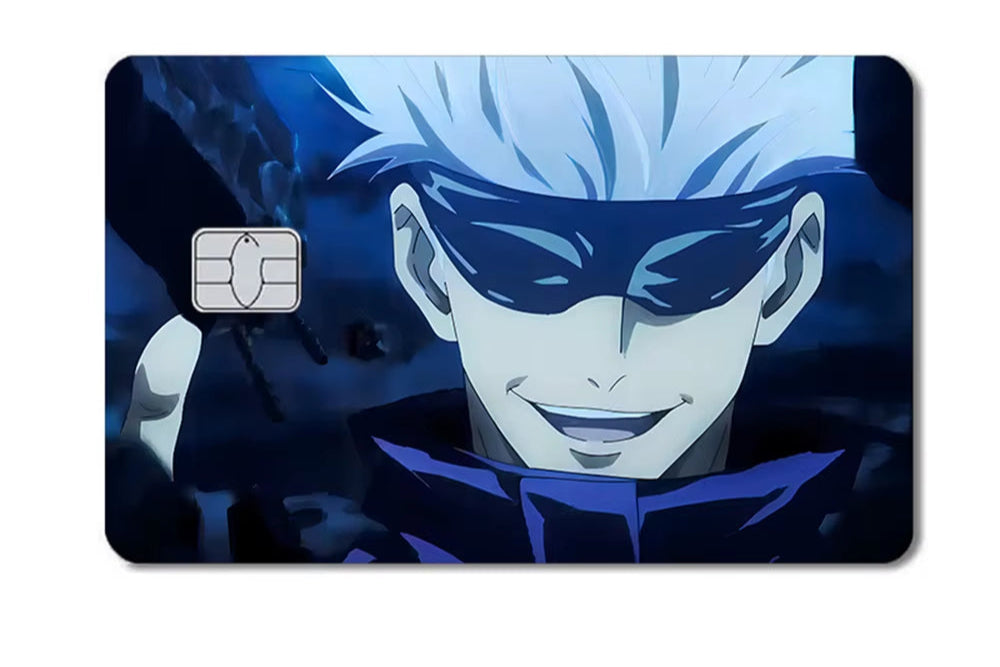 Anime Jujutsu Kaisen Gojo Satoru Itadori Yuji 2.5D HD Matte PVC Sticker Film Tape Skin for Credit Card Debit Card Sticker Gifts