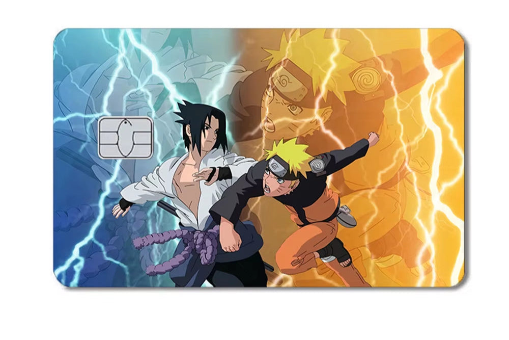 Dragon Ball Naruto One Piece Anmie PVC Sticker Film Skin Cover for Credit Card Debit Bank Card Front