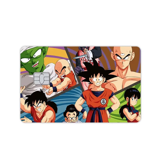 New Glitter Dragon Ball Film Cover Stickers Anime Fashion Figure Pvc Skin Anti-Scratch Credit Bank Debit Bus Visa Card Decor Toy