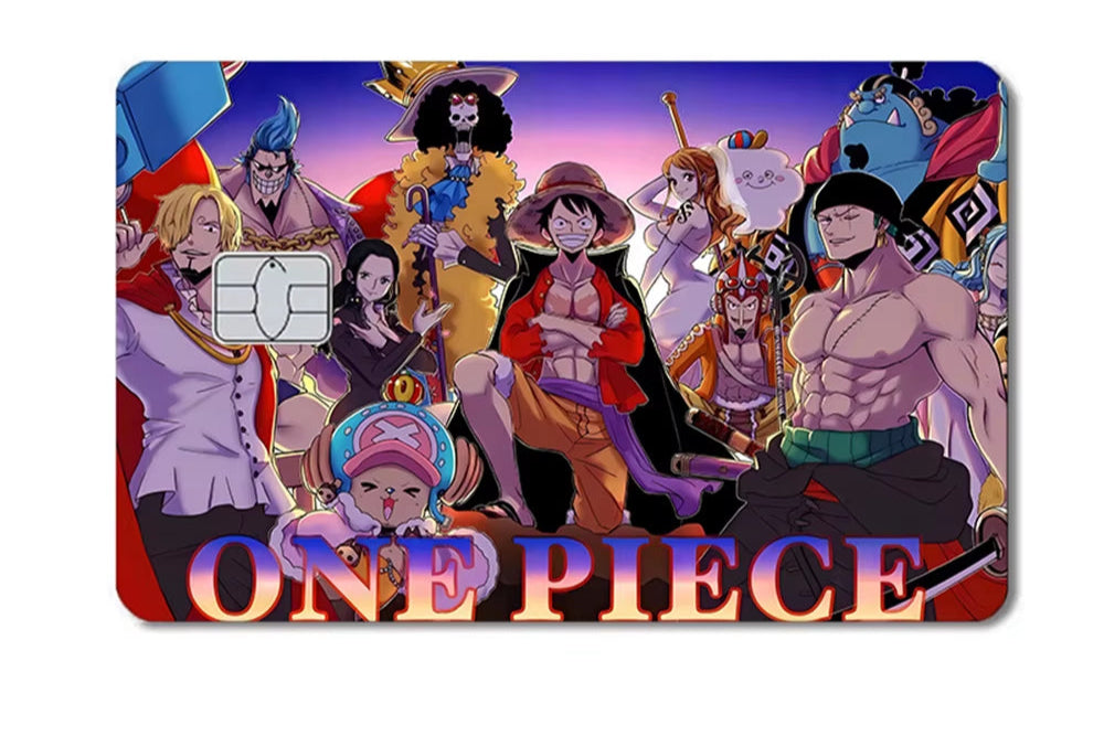 Dragon Ball Naruto One Piece Anmie PVC Sticker Film Skin Cover for Credit Card Debit Bank Card Front